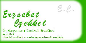 erzsebet czekkel business card