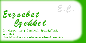 erzsebet czekkel business card